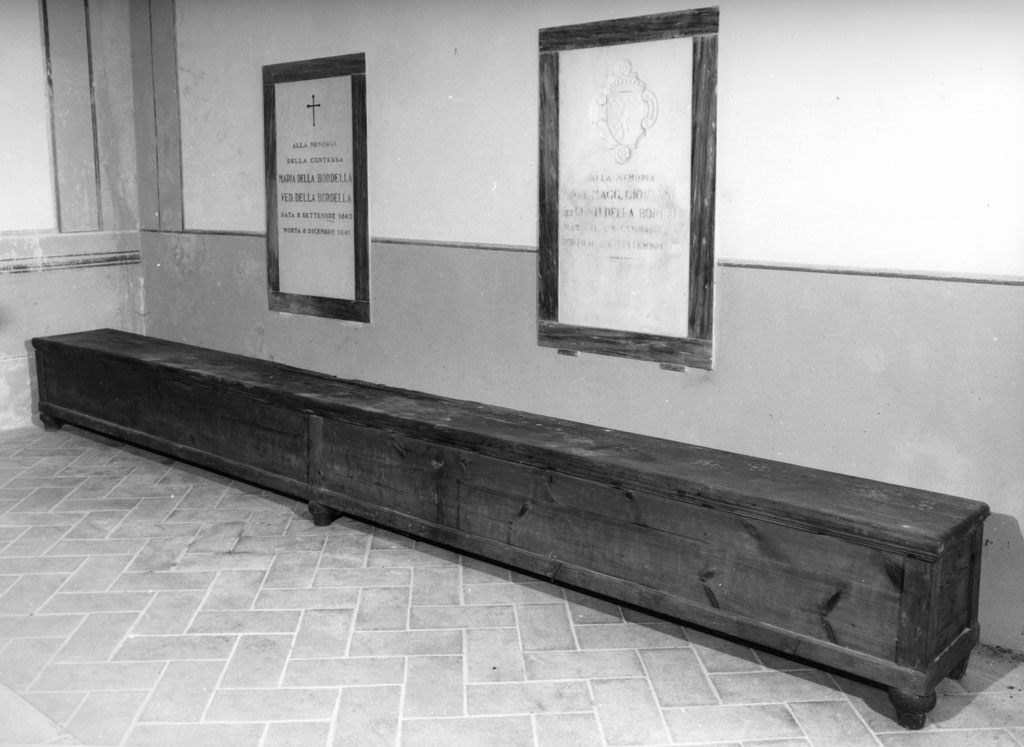 cassapanca, coppia - bottega toscana (sec. XIX)