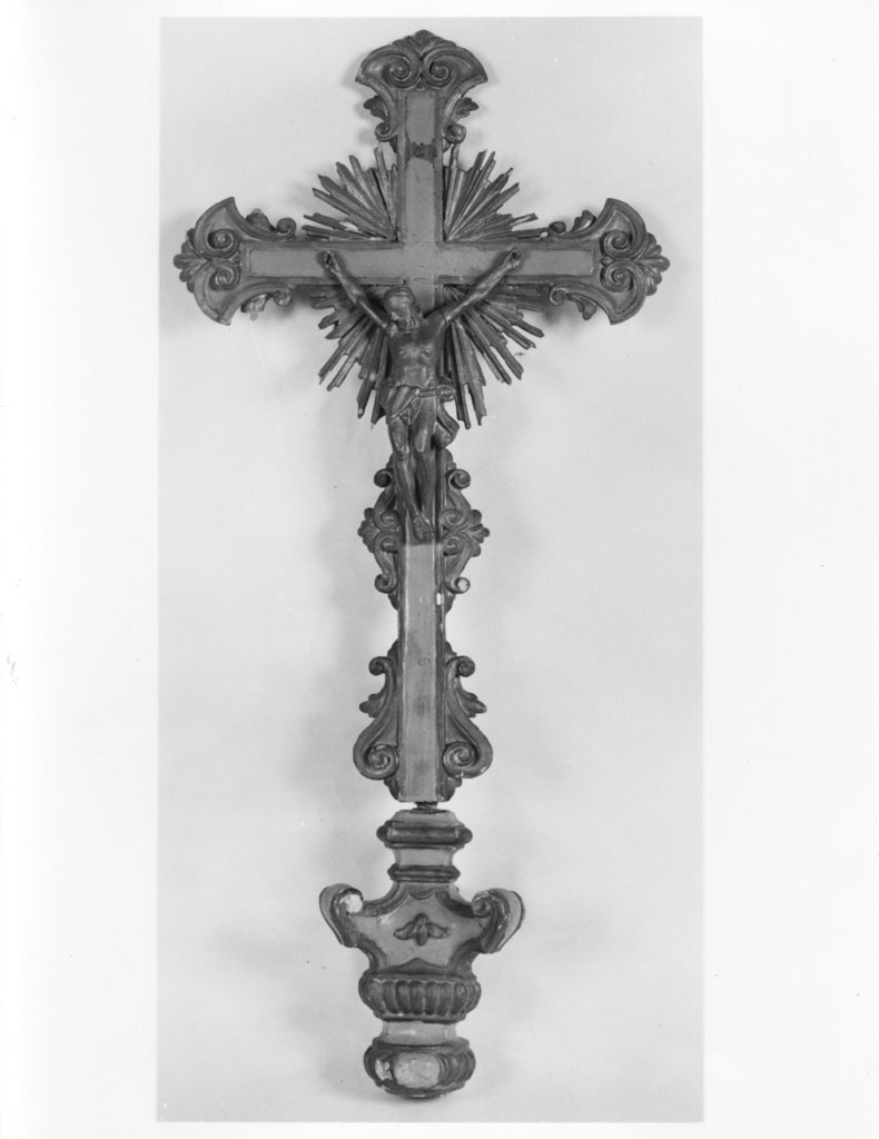 Cristo crocifisso (croce processionale) - bottega toscana (secc. XVIII/ XIX)
