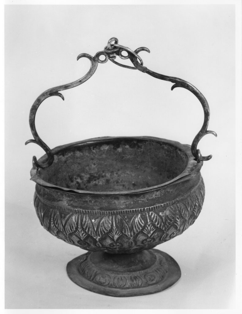 secchiello per l'acqua benedetta - bottega toscana (sec. XIX)