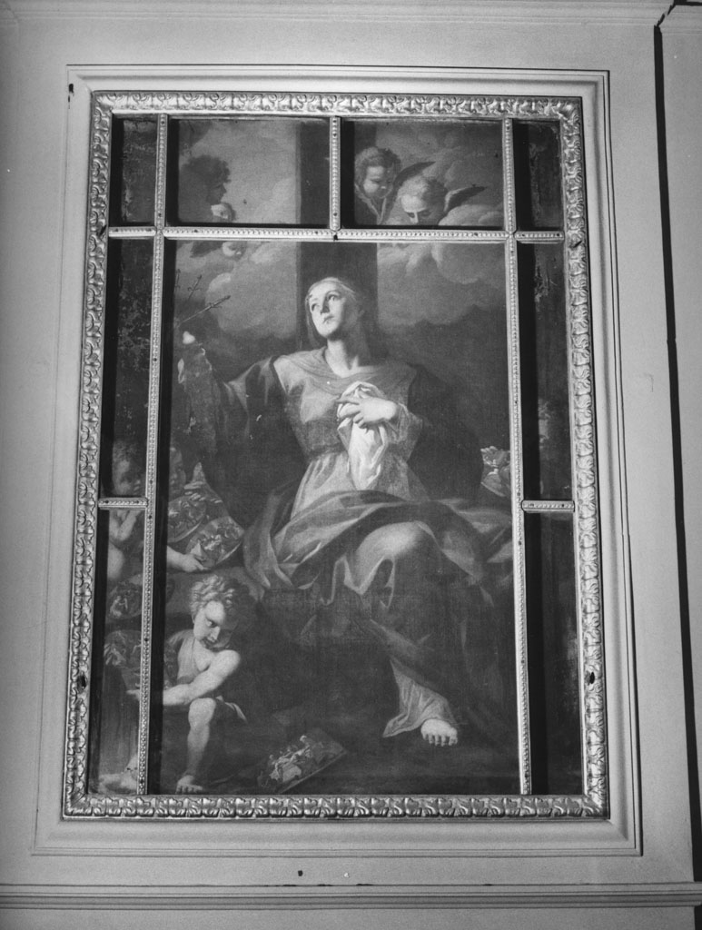 figura femminile seduta (dipinto) - ambito toscano (sec. XVII)