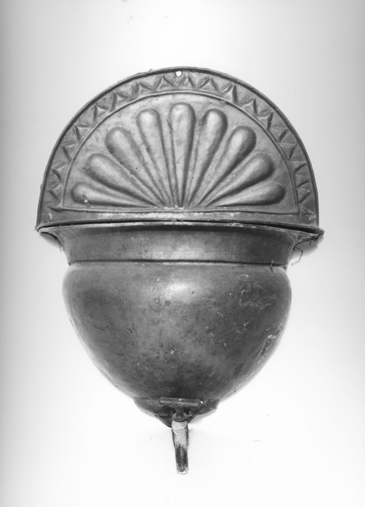 acquasantiera da parete - bottega toscana (sec. XIX)