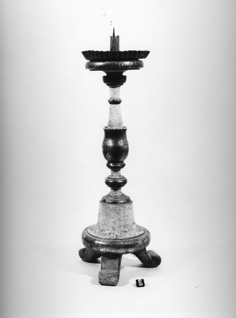 candeliere d'altare - bottega toscana (fine/inizio secc. XVIII/ XIX)