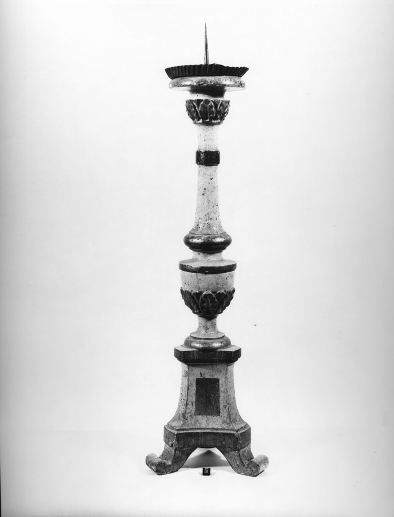 candeliere d'altare - bottega toscana (fine/inizio secc. XVIII/ XIX)