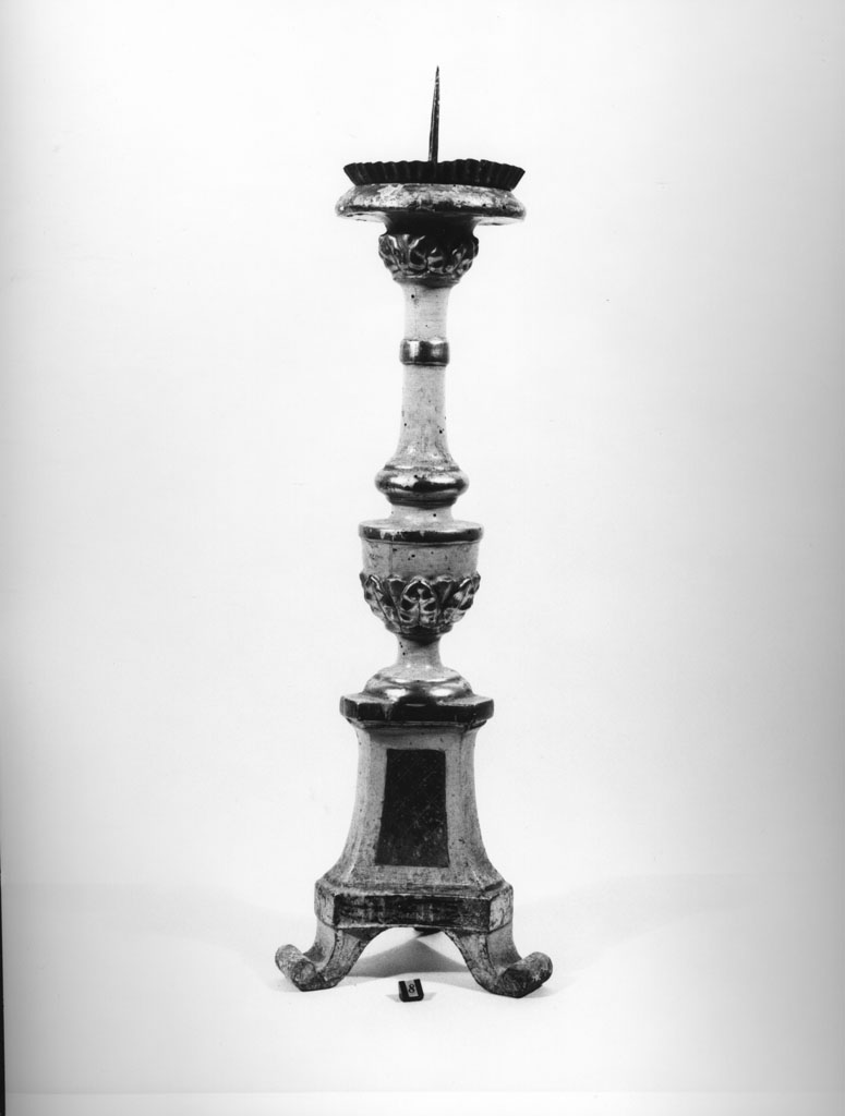 candeliere, serie - bottega toscana (fine/inizio secc. XVIII/ XIX)