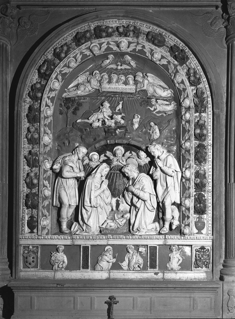 Natività, natività di Gesù (pala d'altare) di Della Robbia Andrea (sec. XVI)