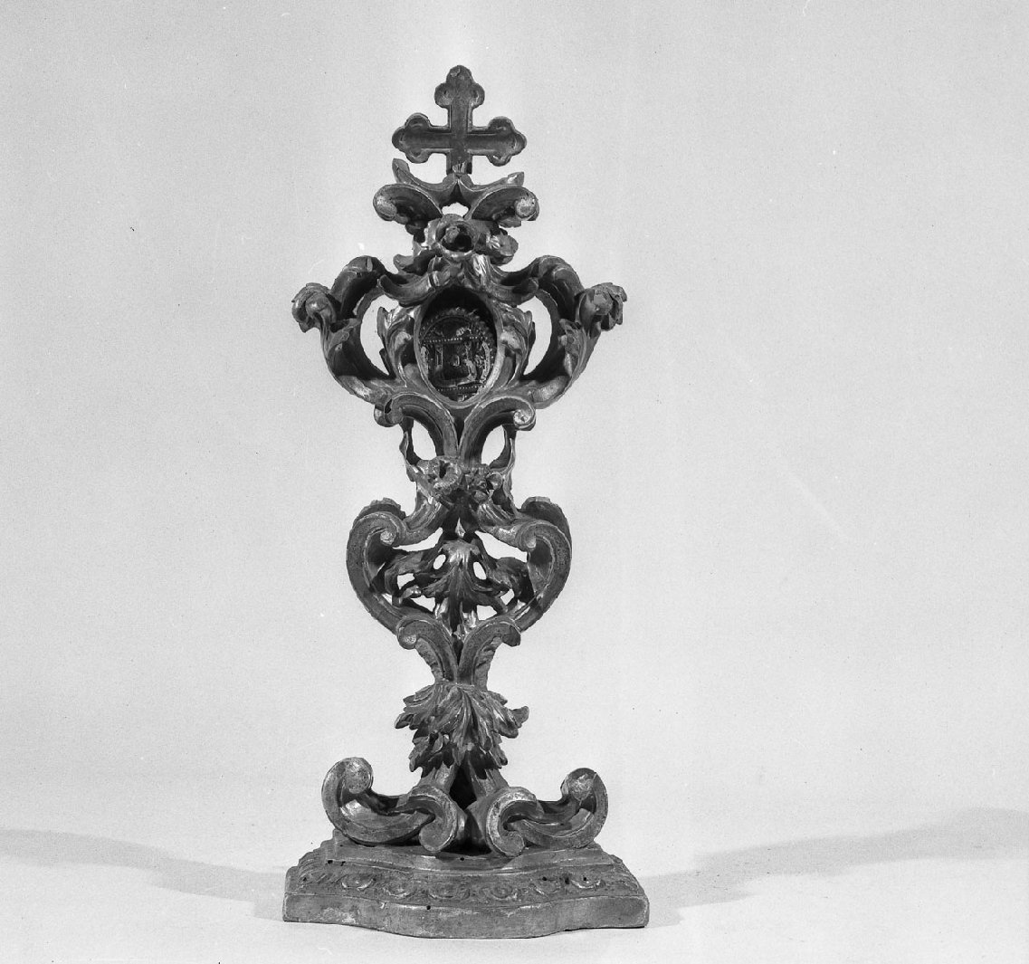 reliquiario - a ostensorio - bottega toscana (inizio sec. XIX)