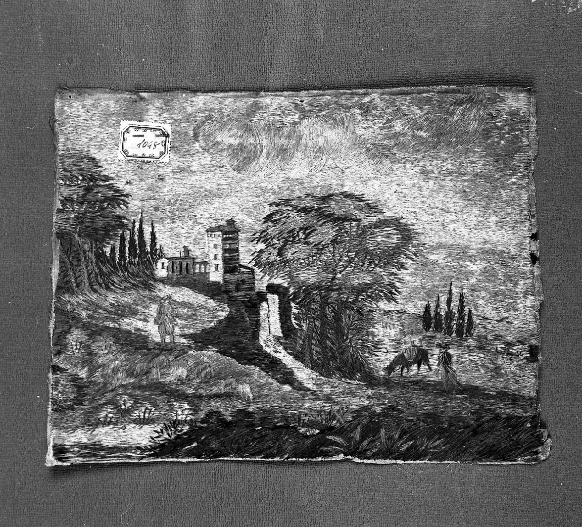 pannello, frammento - manifattura italiana (sec. XIX)