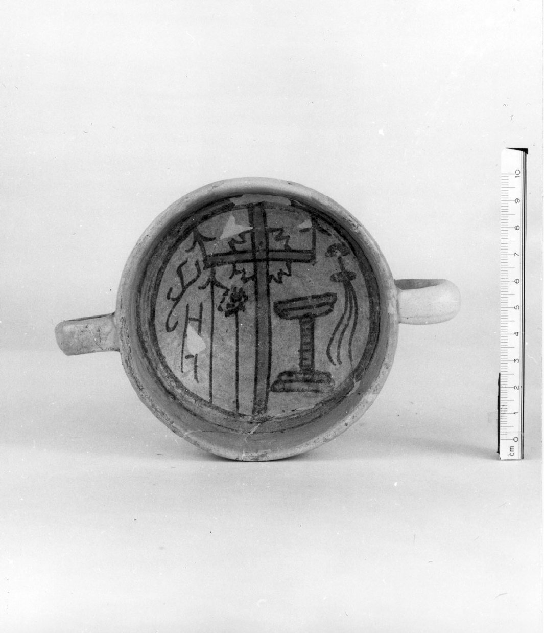 simboli e strumenti della passione (ciotola, opera isolata) - bottega aretina (prima metà sec. XV)