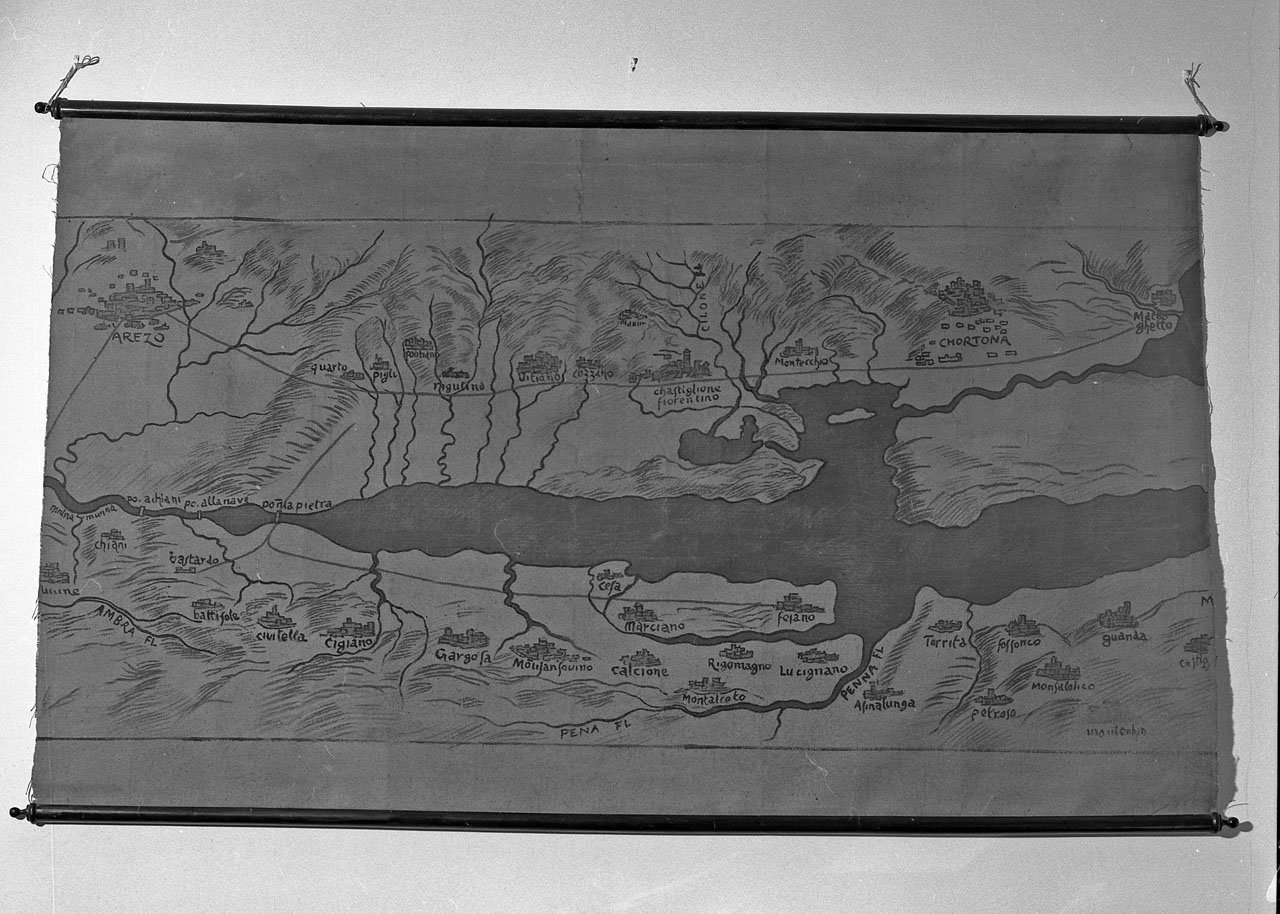 Pianta della Valdichiana (dipinto, opera isolata) - ambito toscano (prima metà sec. XIX)