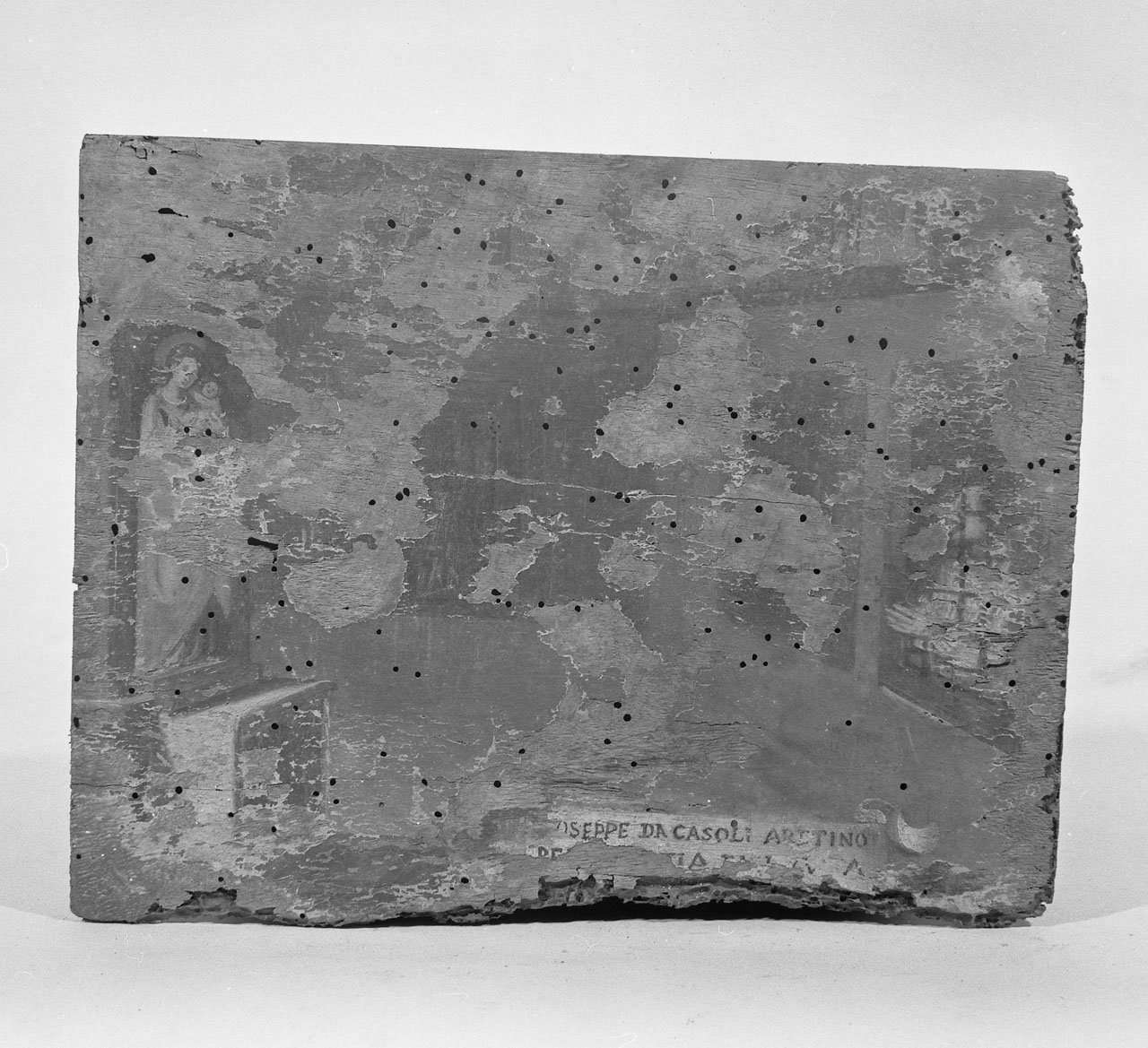 Un'apparizione della Madonna. Ex-voto, apparizione della Madonna (dipinto) - ambito toscano (fine/inizio secc. XVII/ XVIII)