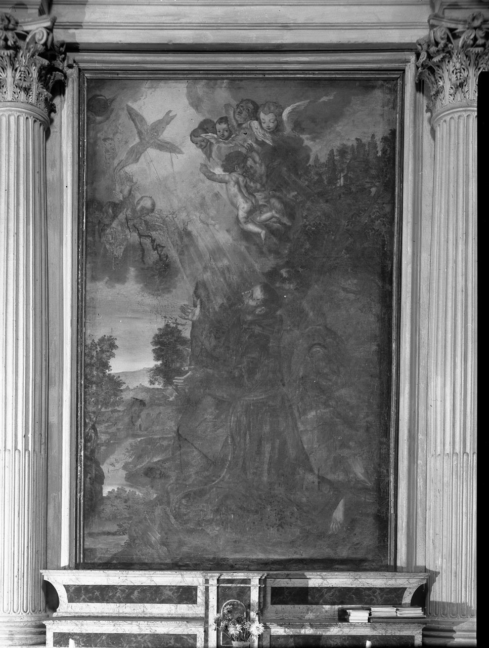 San Francesco riceve le stimmate, San Francesco d'Assisi riceve le stimmate (dipinto) - ambito toscano (sec. XVII)