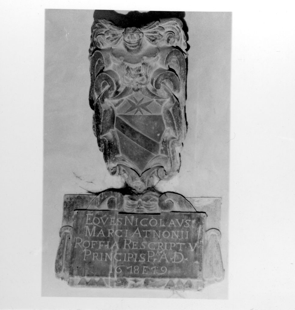 Stemma Roffia, stemma (rilievo) - bottega italiana (sec. XVII)