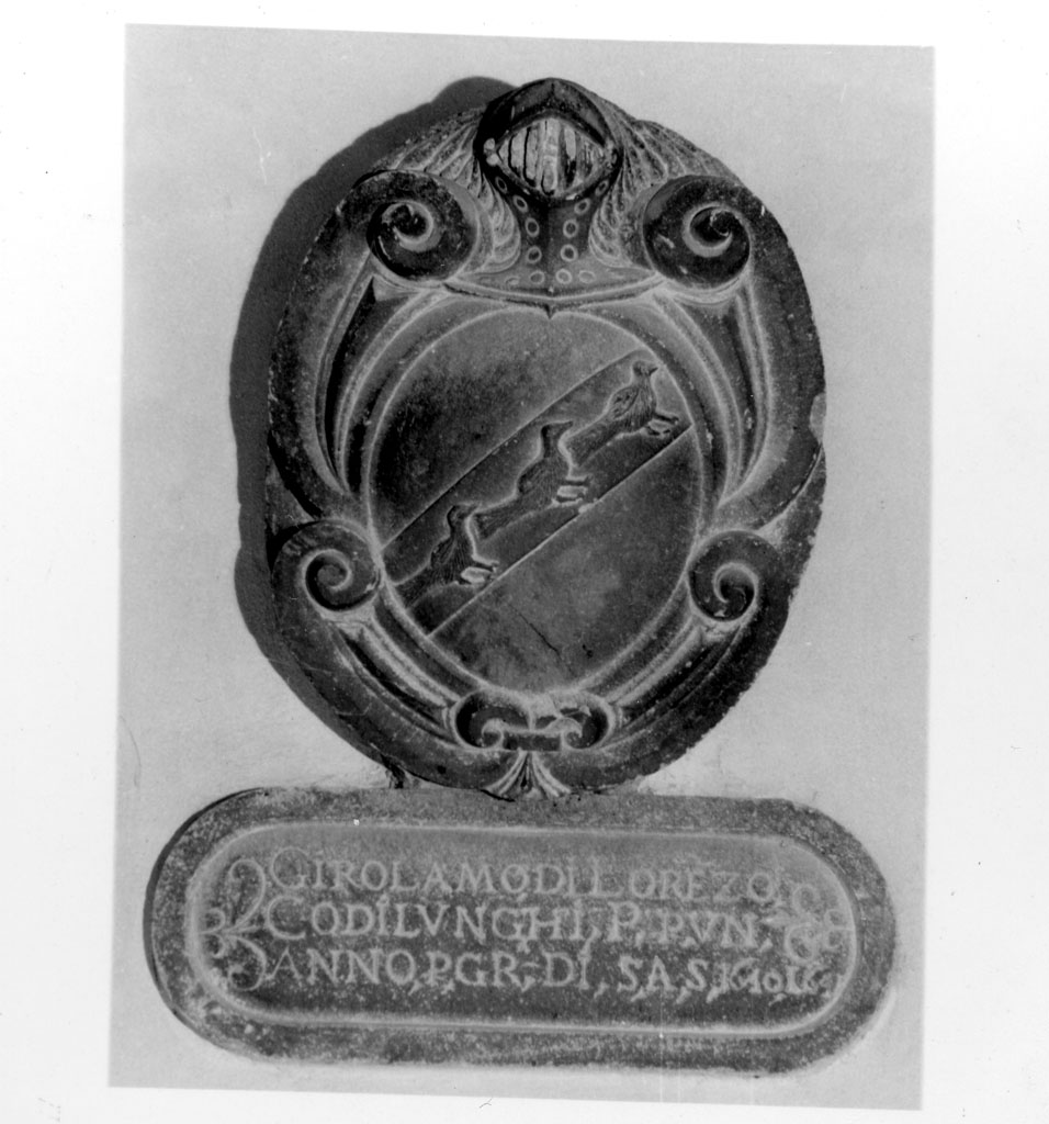 Stemma Codilunghi, stemma (rilievo) - bottega italiana (sec. XVII)