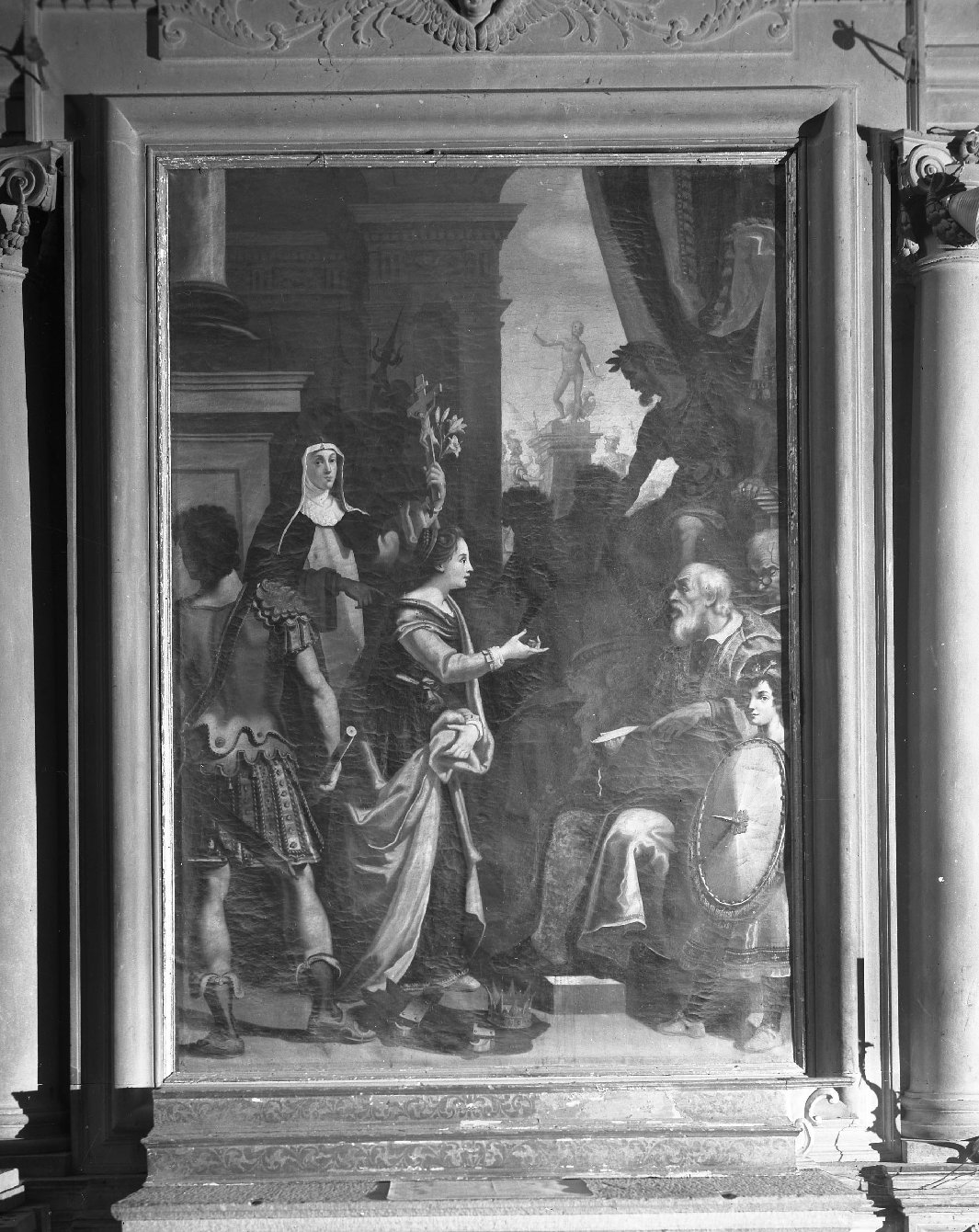 La disputa di Santa Caterina, La disputa di Santa Caterina (dipinto) di Commodi Andrea (sec. XVII)