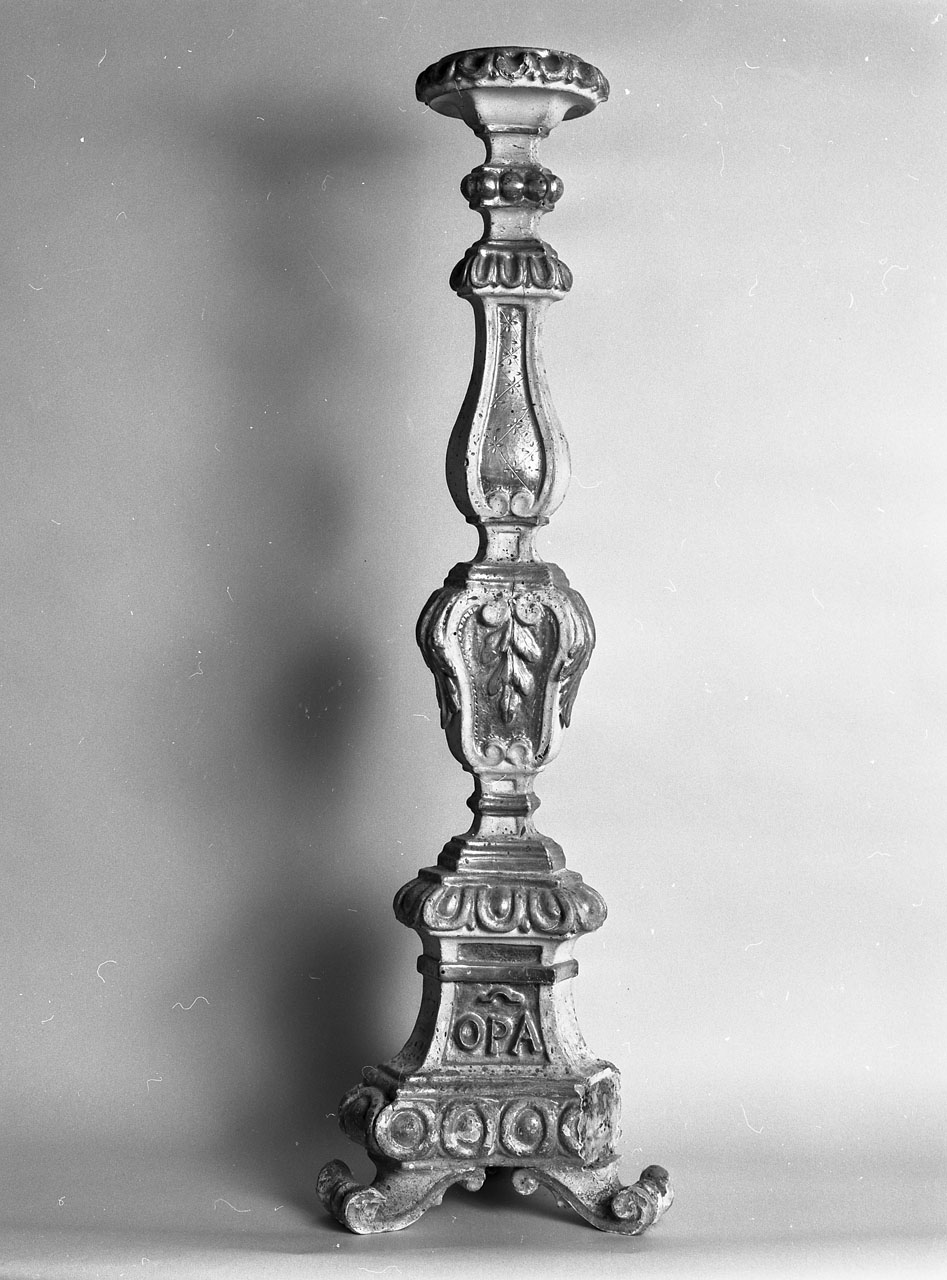 candeliere, serie - bottega toscana (seconda metà sec. XVIII)