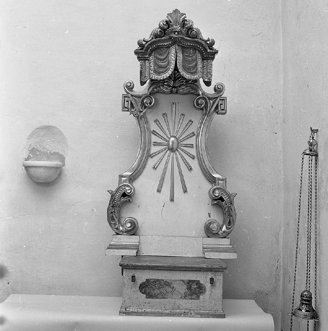 tronetto per esposizione eucaristica, opera isolata - bottega toscana (prima metà sec. XIX)