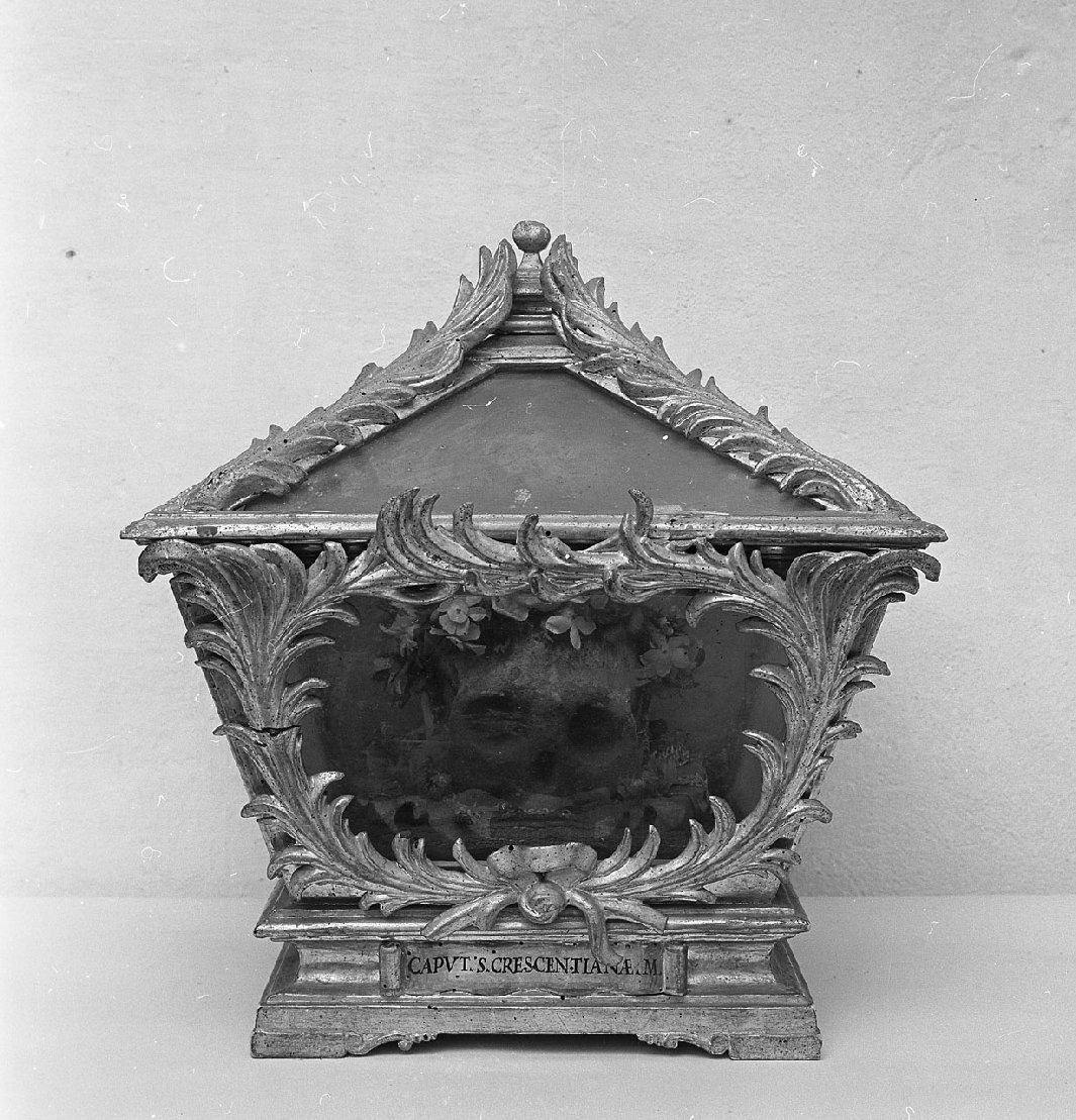 reliquiario a teca - a cassa, opera isolata - bottega toscana (seconda metà sec. XVIII)