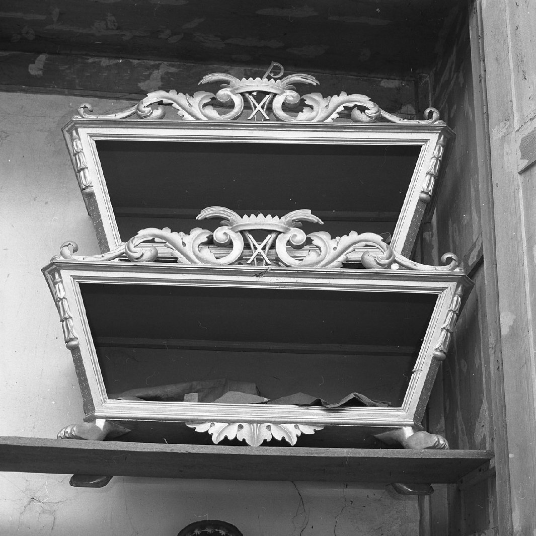 reliquiario a teca - a urna, coppia - bottega toscana (seconda metà sec. XIX)