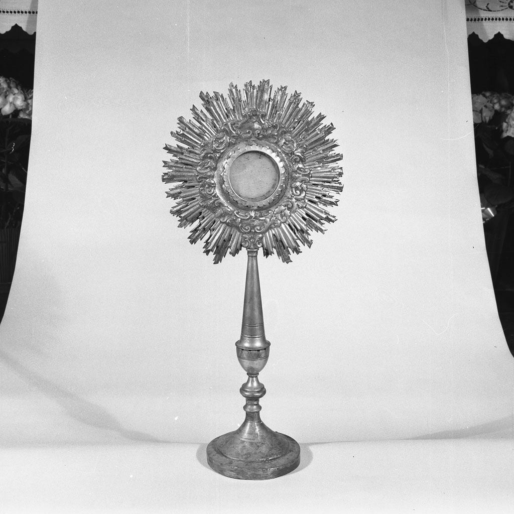 ostensorio - a raggiera - bottega toscana (prima metà sec. XX)