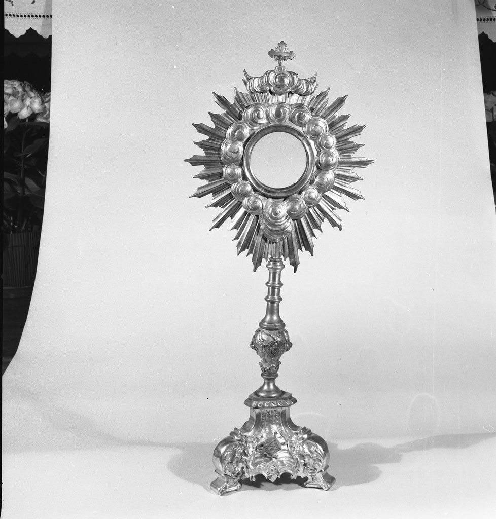 ostensorio - a raggiera - bottega toscana (prima metà sec. XVIII)