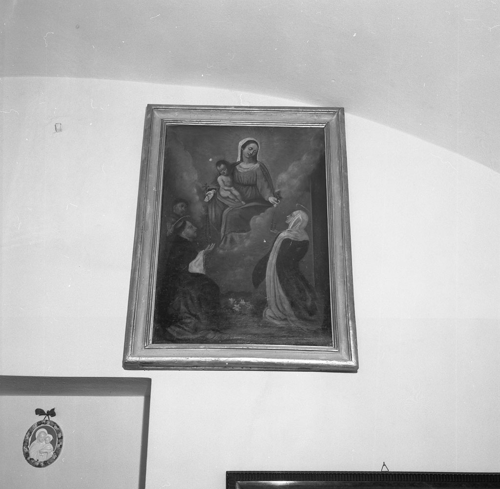 La madonna del Rosario e i Santi Caterina e Domenico, Madonna del Rosario con San Domenico e Santa Caterina da Siena (dipinto) - ambito toscano (secc. XVII/ XVIII)