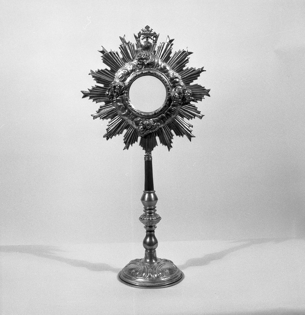 ostensorio - a raggiera - bottega Italia centrale (sec. XIX)