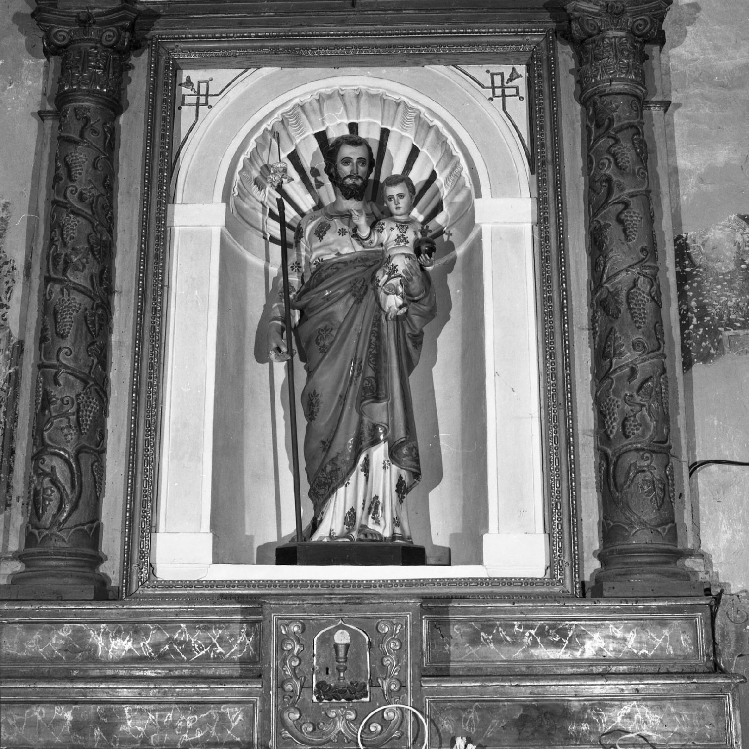 San Giuseppe e Gesù Bambino (scultura) - bottega toscana (sec. XIX)