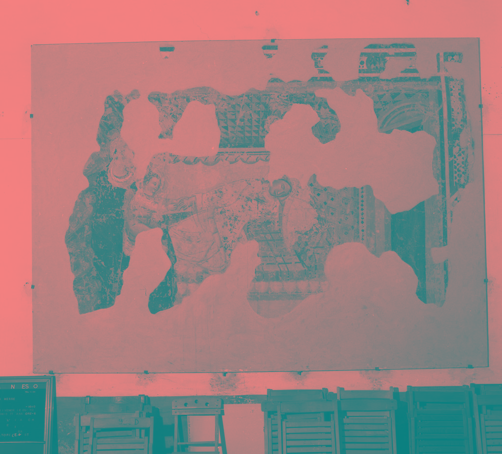 matrimonio mistico di Santa Caterina d'Alessandria (dipinto, frammento) - ambito aretino (seconda metà sec. XIV)