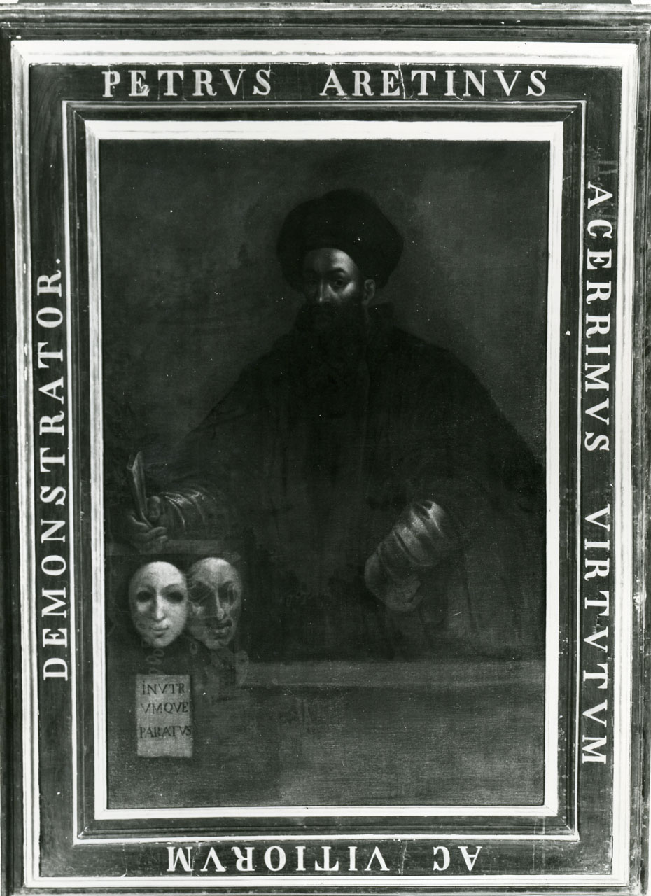 Pietro Aretino (dipinto, opera isolata) di Luciani Sebastiano detto Sebastiano del Piombo (secondo quarto sec. XVI)