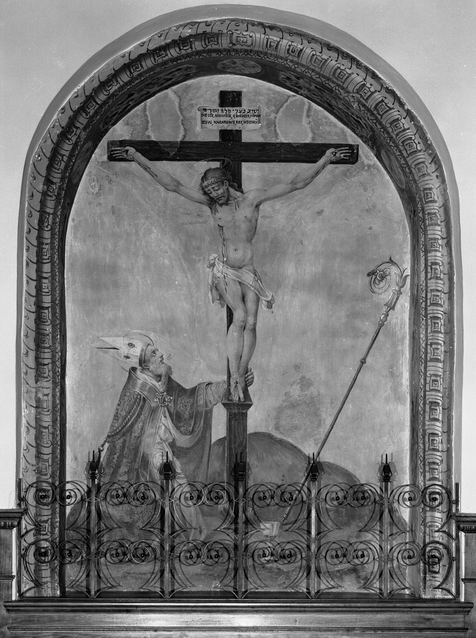 Cristo crocifisso con San Donato (dipinto, opera isolata) di Forzori Alessandro (sec. XVI)