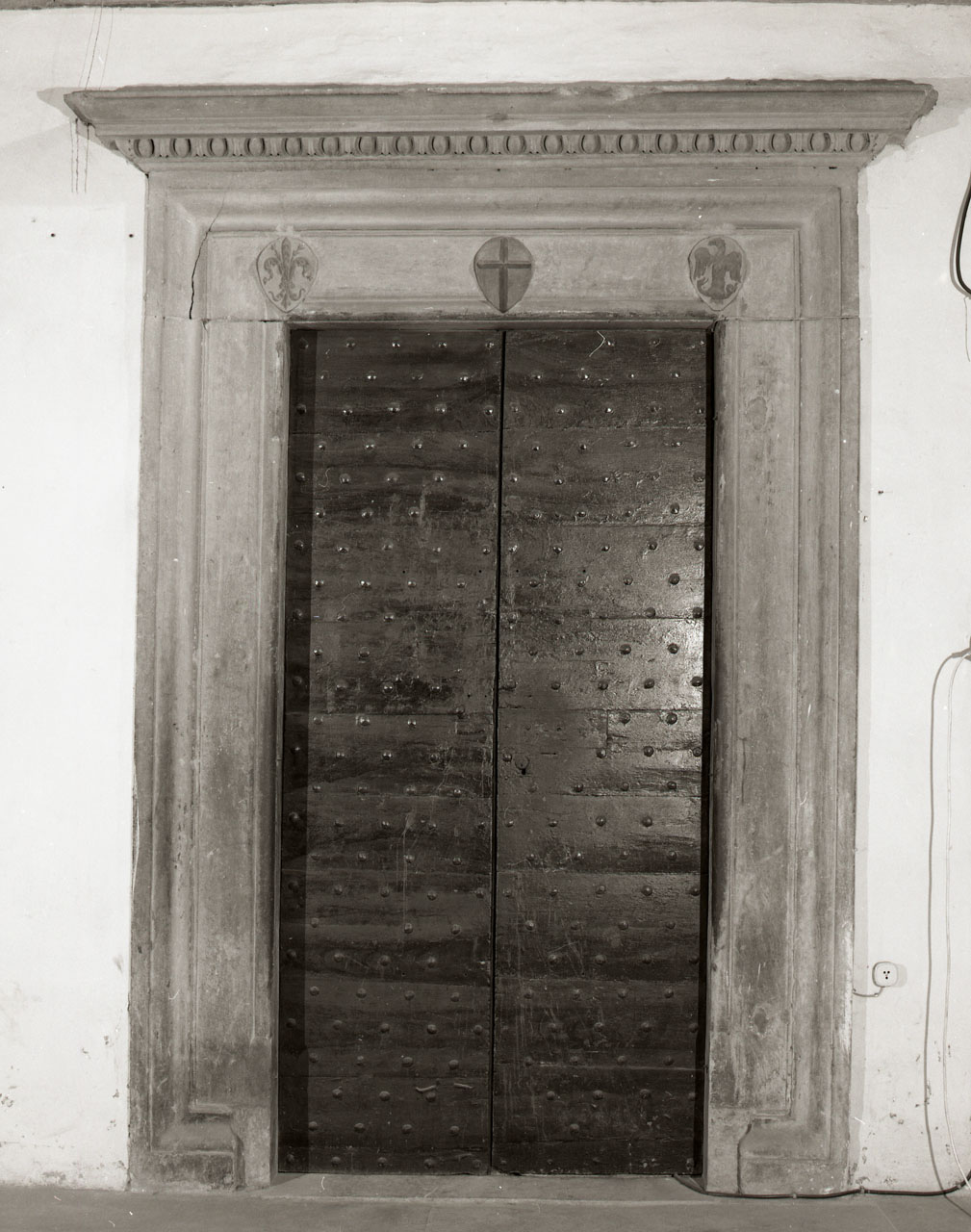 mostra di porta, opera isolata - bottega toscana (seconda metà sec. XV)