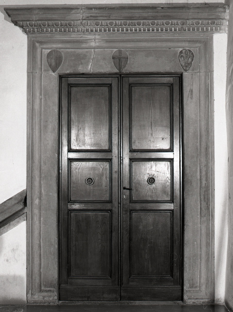 mostra di porta, opera isolata - bottega toscana (seconda metà sec. XV)