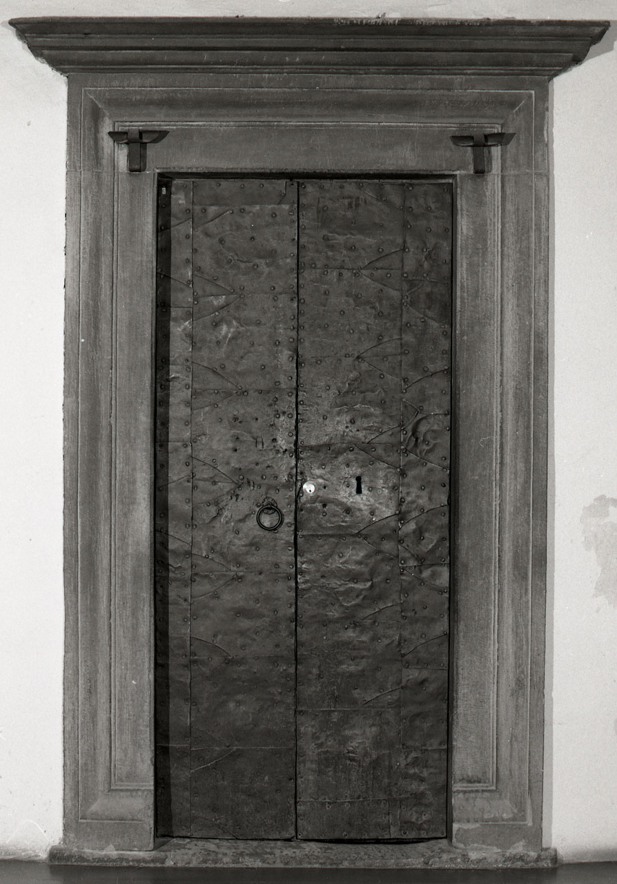 mostra di porta, opera isolata - bottega toscana (prima metà sec. XV)