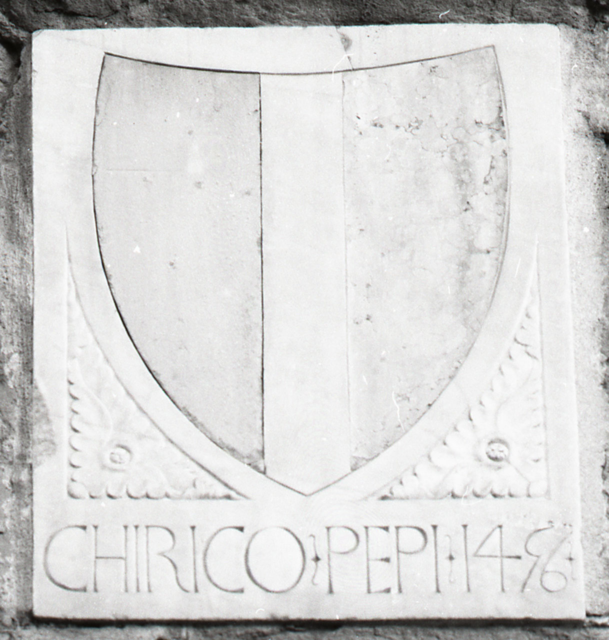 stemma gentilizio di Chirico Pepi (scultura, opera isolata) - bottega toscana (sec. XV)