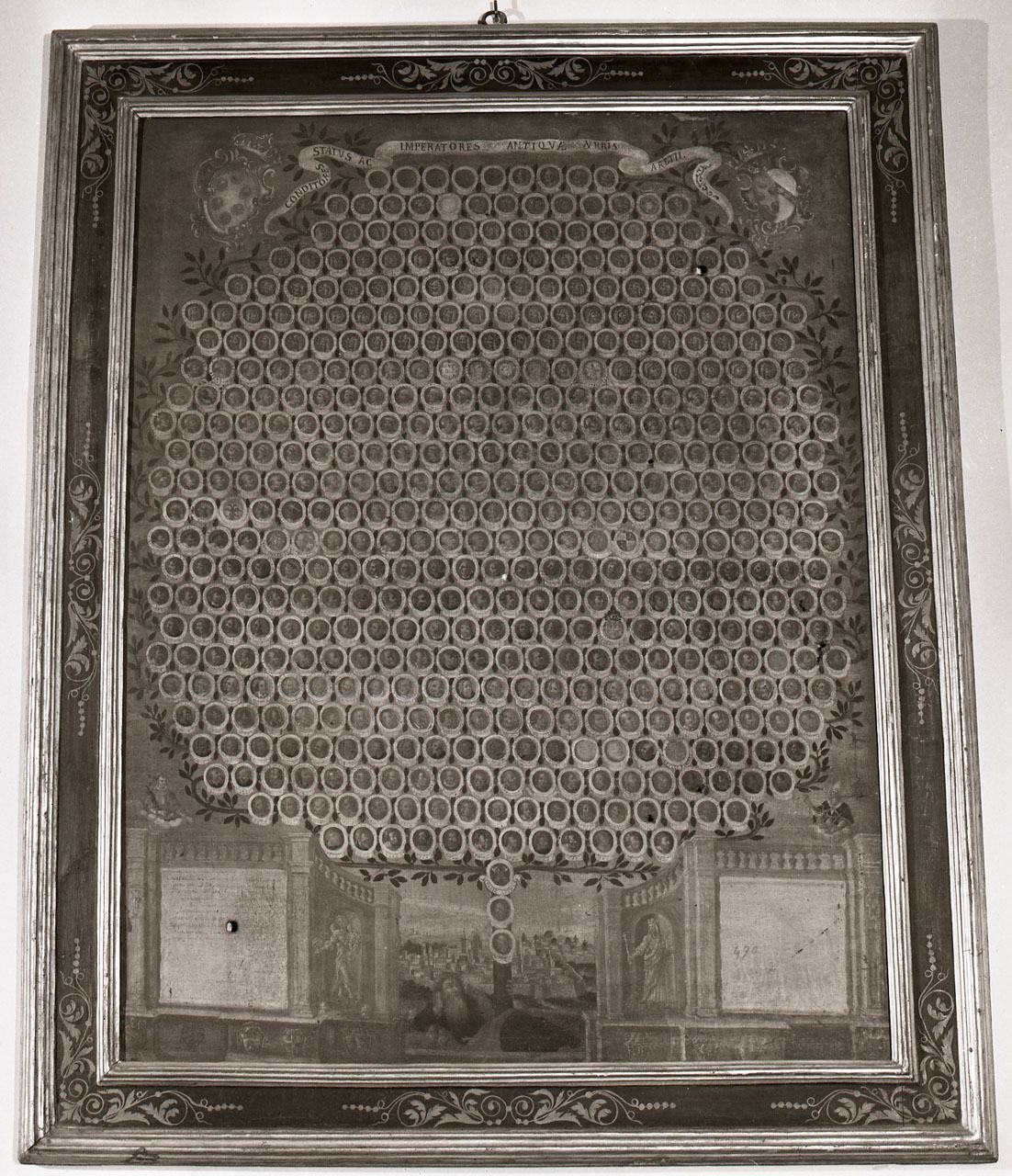 albero genealogico dei fondatori e signori di Arezzo (dipinto, opera isolata) - ambito toscano (prima metà sec. XVII)