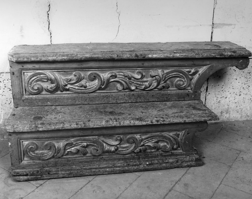 gradino d'altare, elemento d'insieme - bottega toscana (metà sec. XVII)