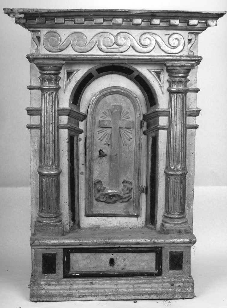 tabernacolo - a frontale architettonico - bottega toscana (inizio sec. XIX)