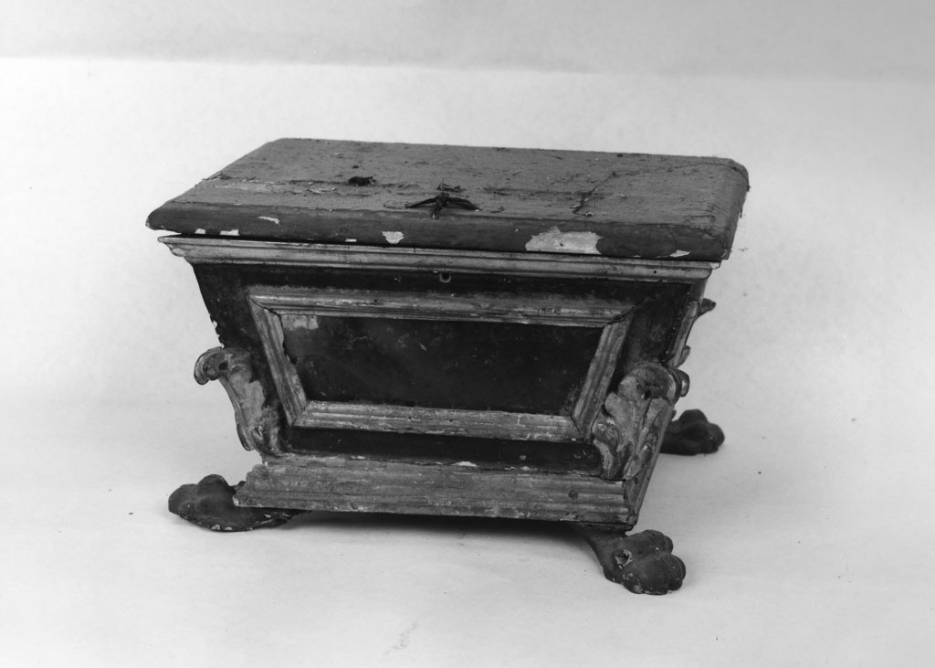 reliquiario a teca - a urna - bottega toscana (metà sec. XVII)