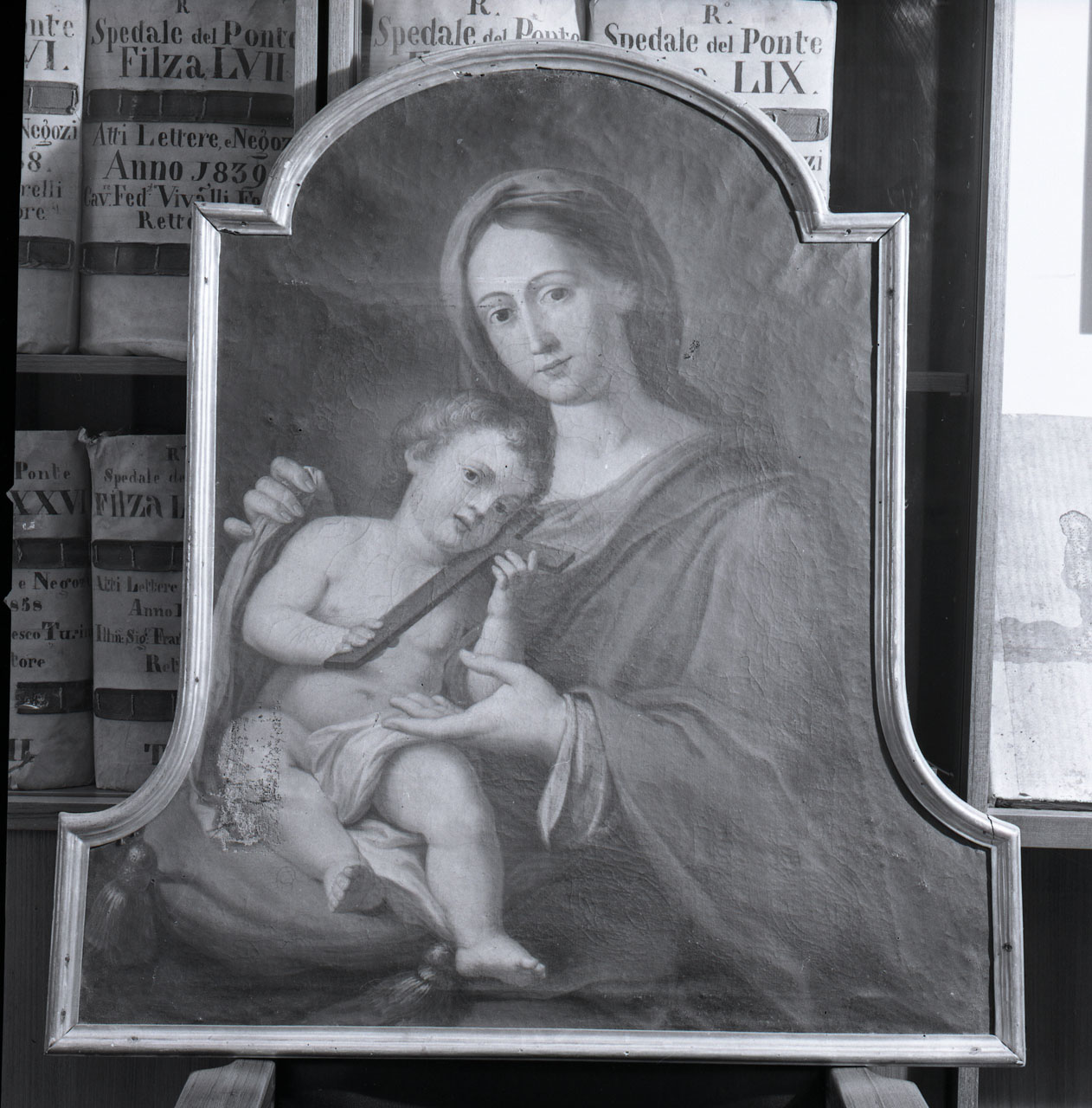 Madonna con Gesù Bambino San Giovanni Battista bambino e Sant'Elisabetta (dipinto) di Forzori Alessandro (ultimo quarto sec. XVI)