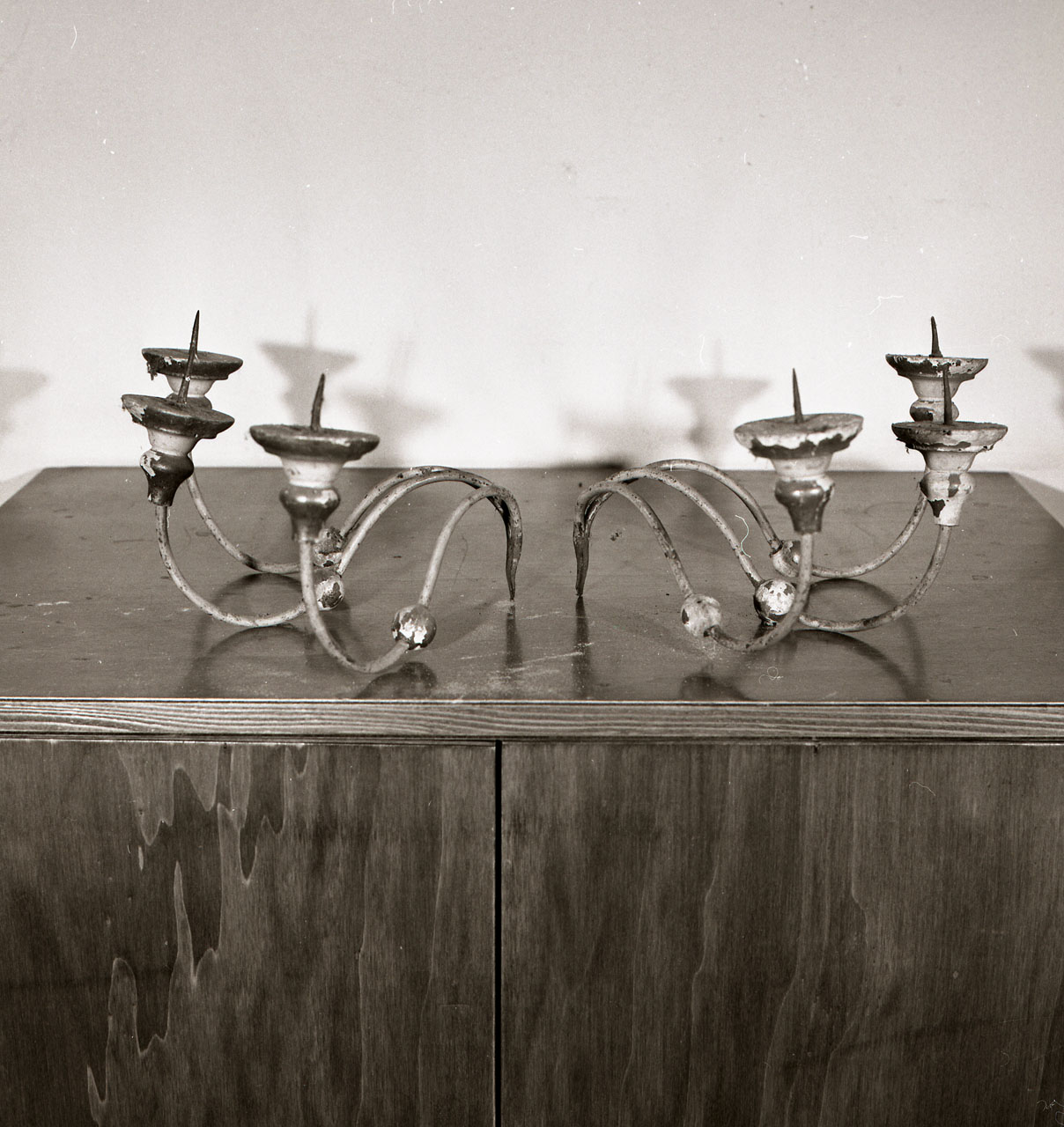 candeliere da parete, serie - bottega toscana (fine/inizio secc. XVIII/ XIX)