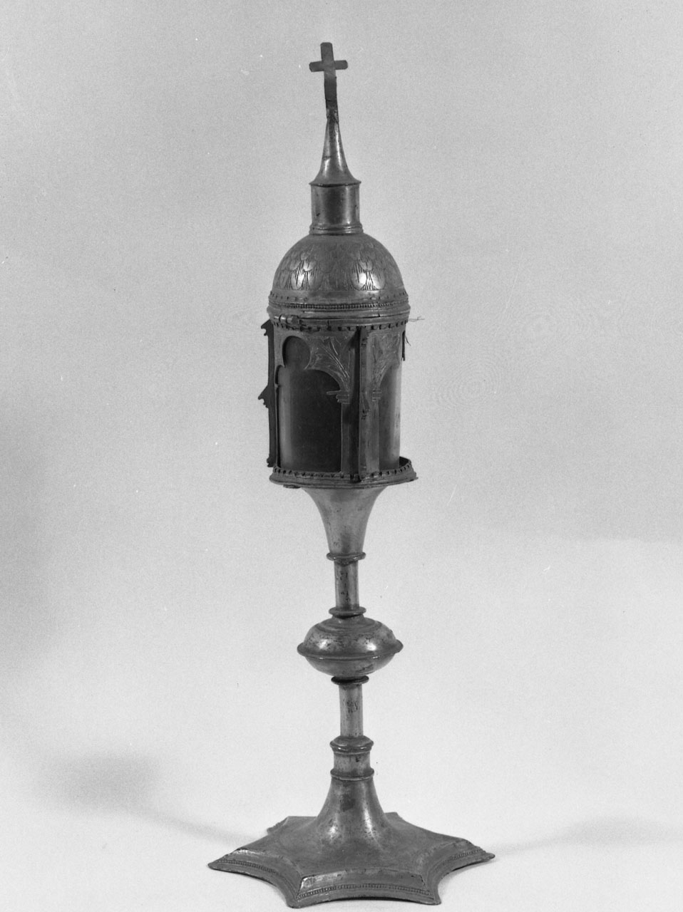 reliquiario architettonico - a tempietto - bottega toscana (sec. XV)