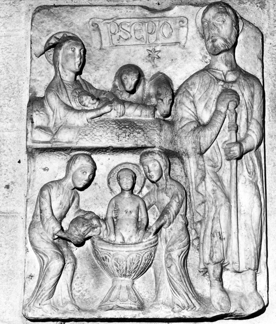 Presepio (rilievo) - bottega toscana (sec. XIII)