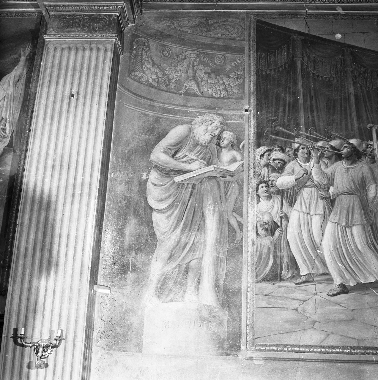 San Matteo e l'angelo (dipinto) di Ademollo Luigi (sec. XIX)