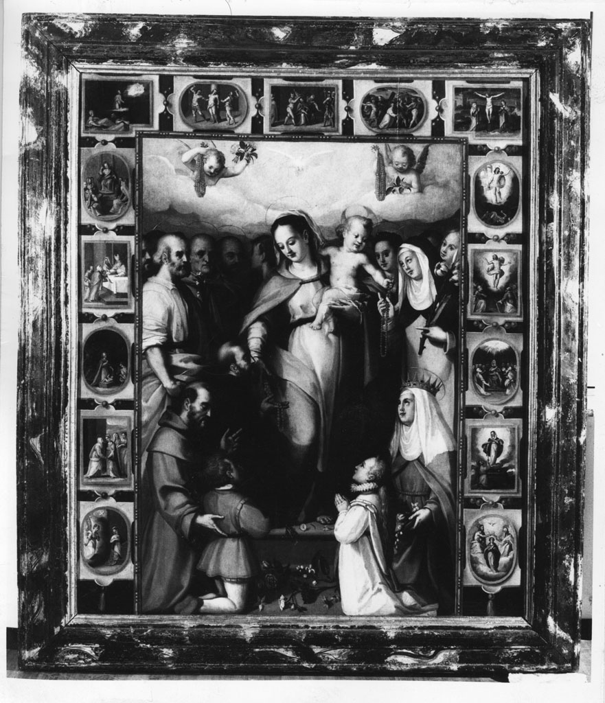 Madonna del Rosario (dipinto) di Mati Francesco (sec. XVI)