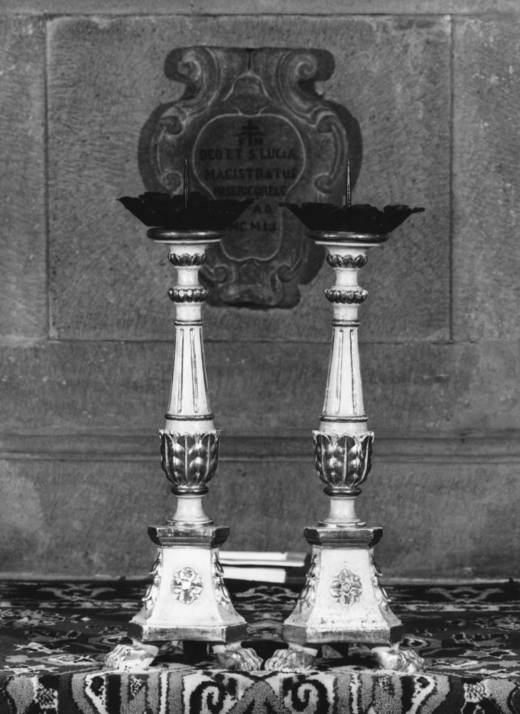 candelabro, coppia - bottega toscana (sec. XIX)