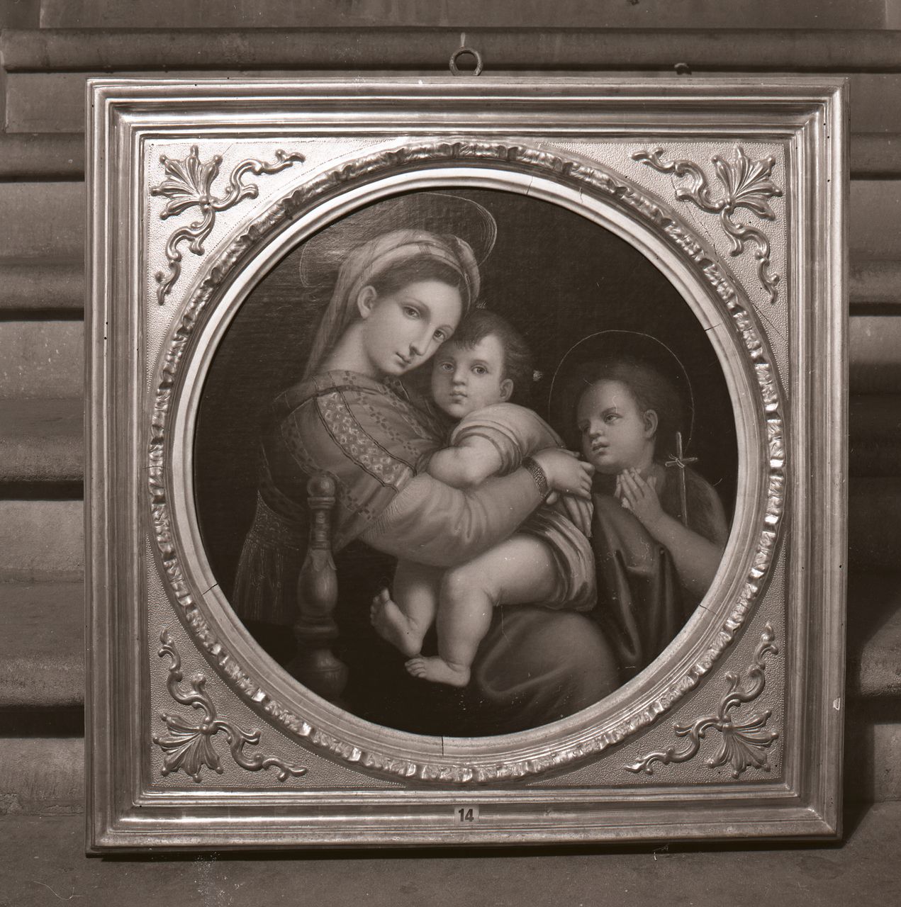 Madonna della seggiola, Madonna con Bambino e San Giovannino (dipinto) - bottega toscana (prima metà sec. XIX)