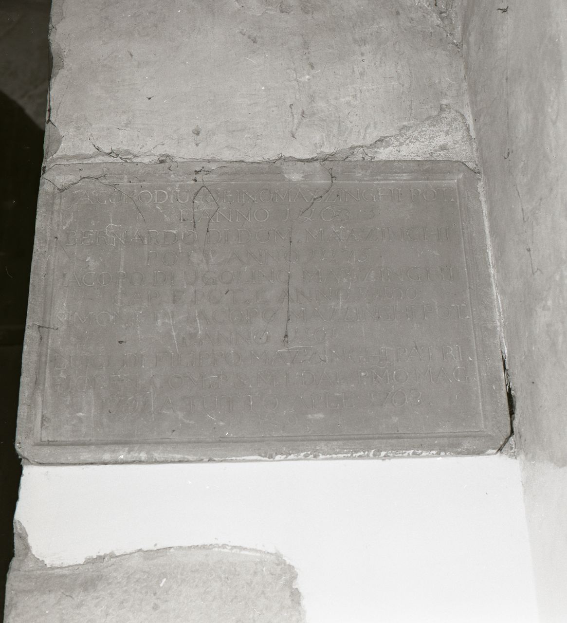 lapide - bottega toscana (sec. XVIII)