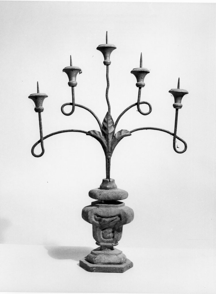 candeliere d'altare, opera isolata - bottega toscana (seconda metà sec. XVIII)