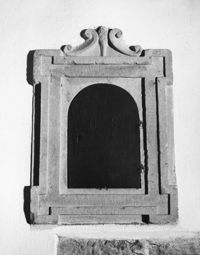 tabernacolo murale, opera isolata - bottega toscana (seconda metà sec. XV)