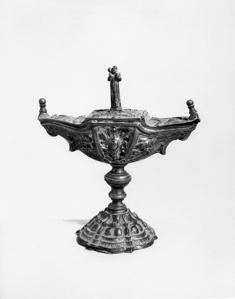 navicella portaincenso - a doppia valva, pendant - bottega toscana (prima metà sec. XVIII)